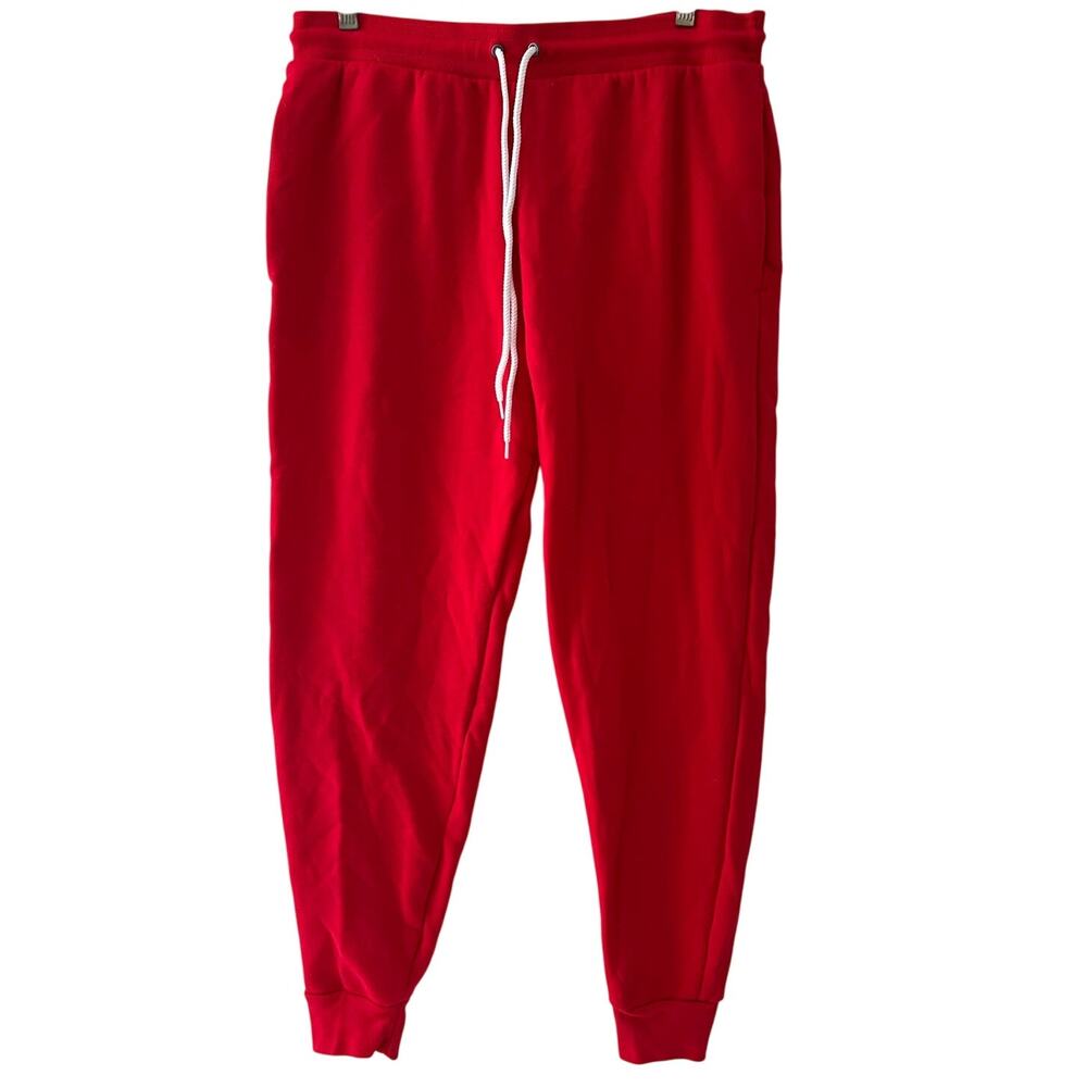 Bella + Canvas Unisex Fleece Collection Jogger Sweatpants Red Size Medium New